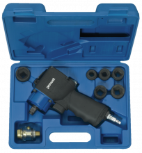 1/2" compact air impact wrench in case - Single hammer - In case