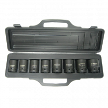 Box of 8 sockets for 3/4" square impact wrenches"