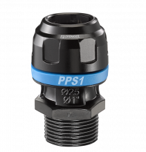 PPS1 MM - Aluminium tapered male thread straight fitting for pipe