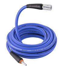 FLEXAIR high flexibility hybrid polymer hose extension with tough quick coupler