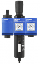 Filter regulator with manual valve and progressive pressurization valve - 3 units
