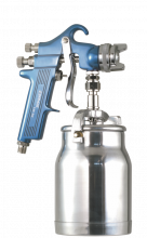 Suction-feed spray gun for industrial spray painting
