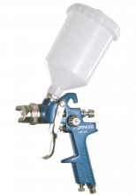 Gravity-feed spray gun for industrial spray painting