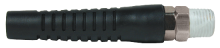 Teflon-coated fixed fitting for polyurethane recoils