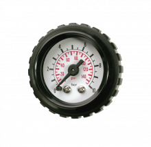 Panel-mount gauge with round collar Ø 50 mm