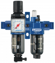 ALTO 1 - 2-piece-set - Filter-Regulator-Lubricator (gauge included) with wall bracket and quick connections